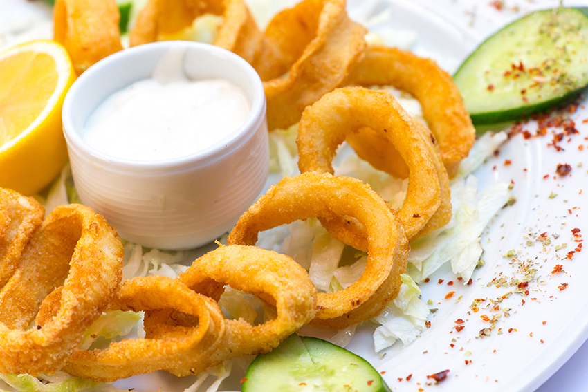 Calamari mit Knoblauchsauce